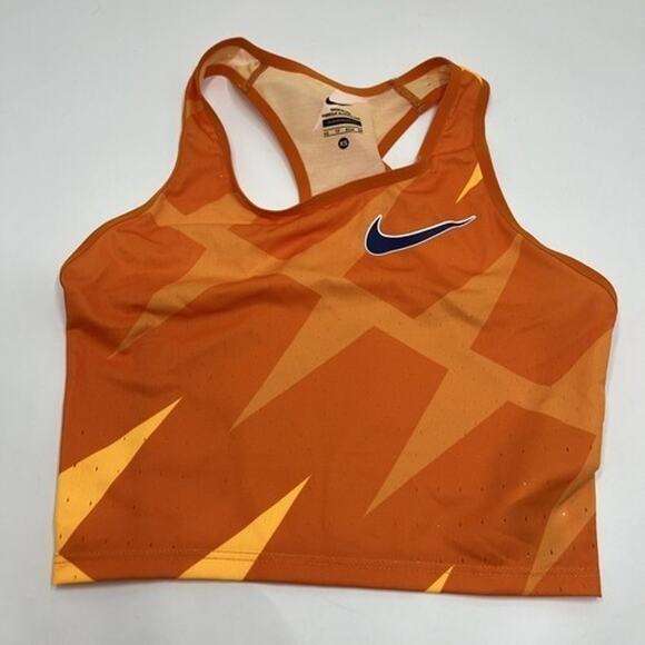 Nike Women's Elite Pro Racing Bra Orange Top Track & Field CI0986-XXX Size XS